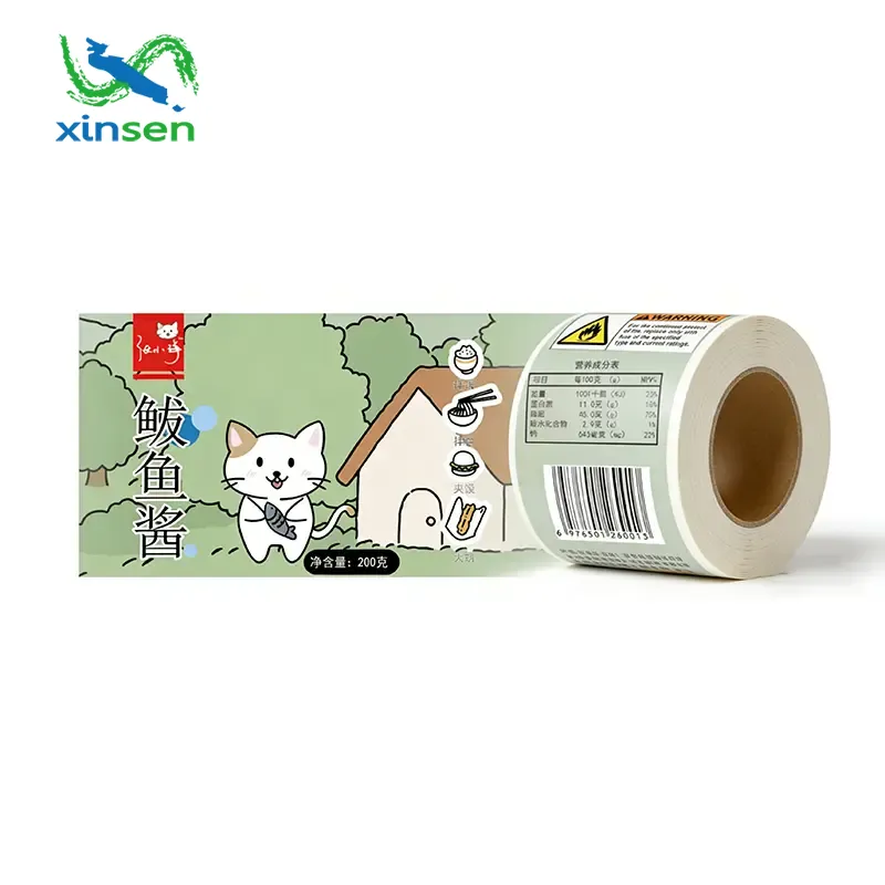 Vattentät etikett för fryst mat