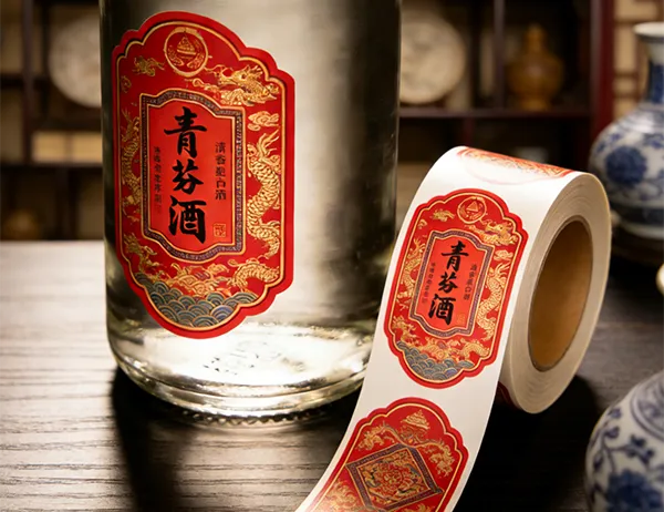 White Liquor Bottle Labels