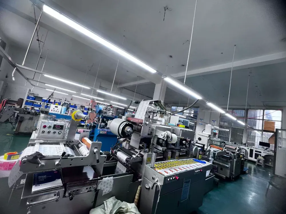Xinsen Packaging raw material stock featuring FASSON and Lintec synthetic films for Strong Adhesive Electronic Device Label production