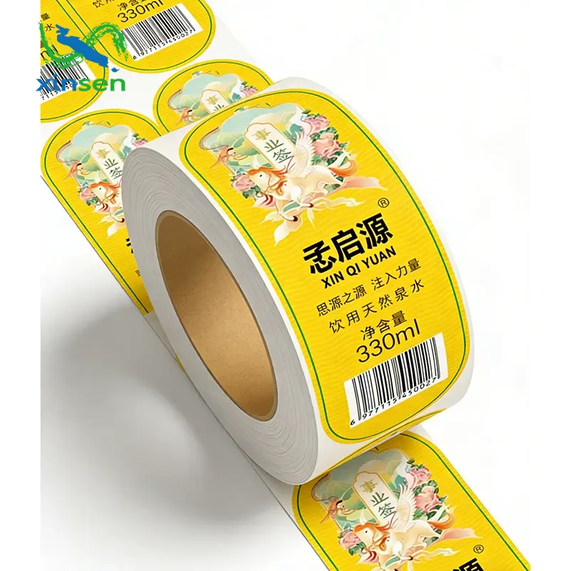 Vattentät etikett för dryckesflaska