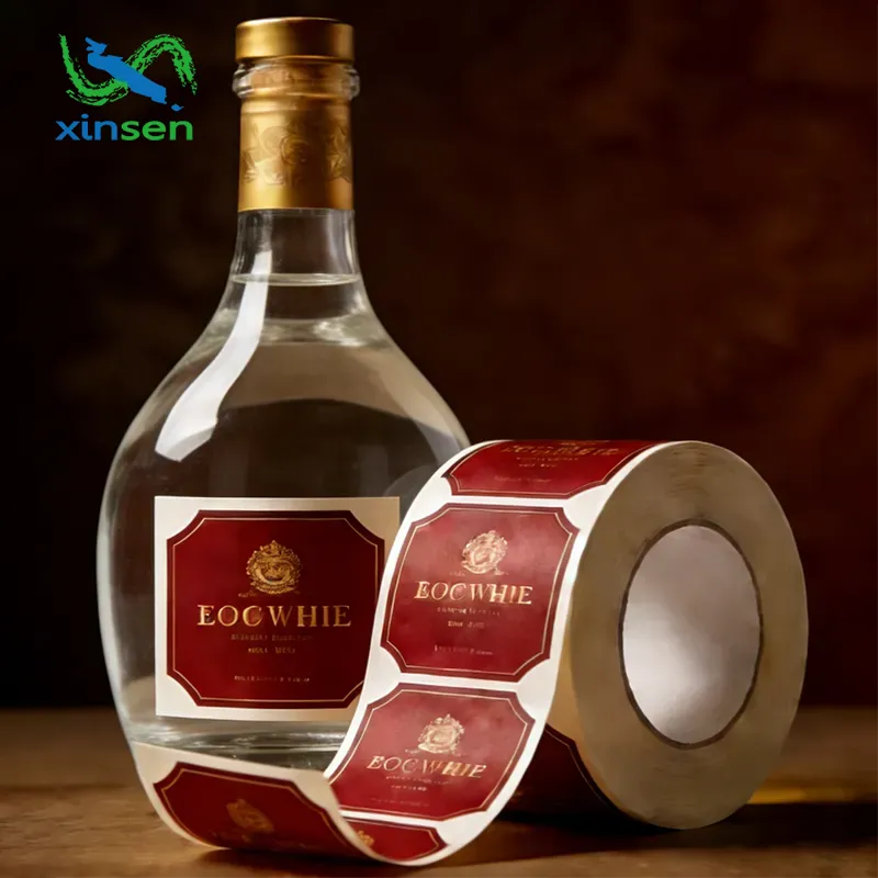 Flasketiketter för vit sprit
